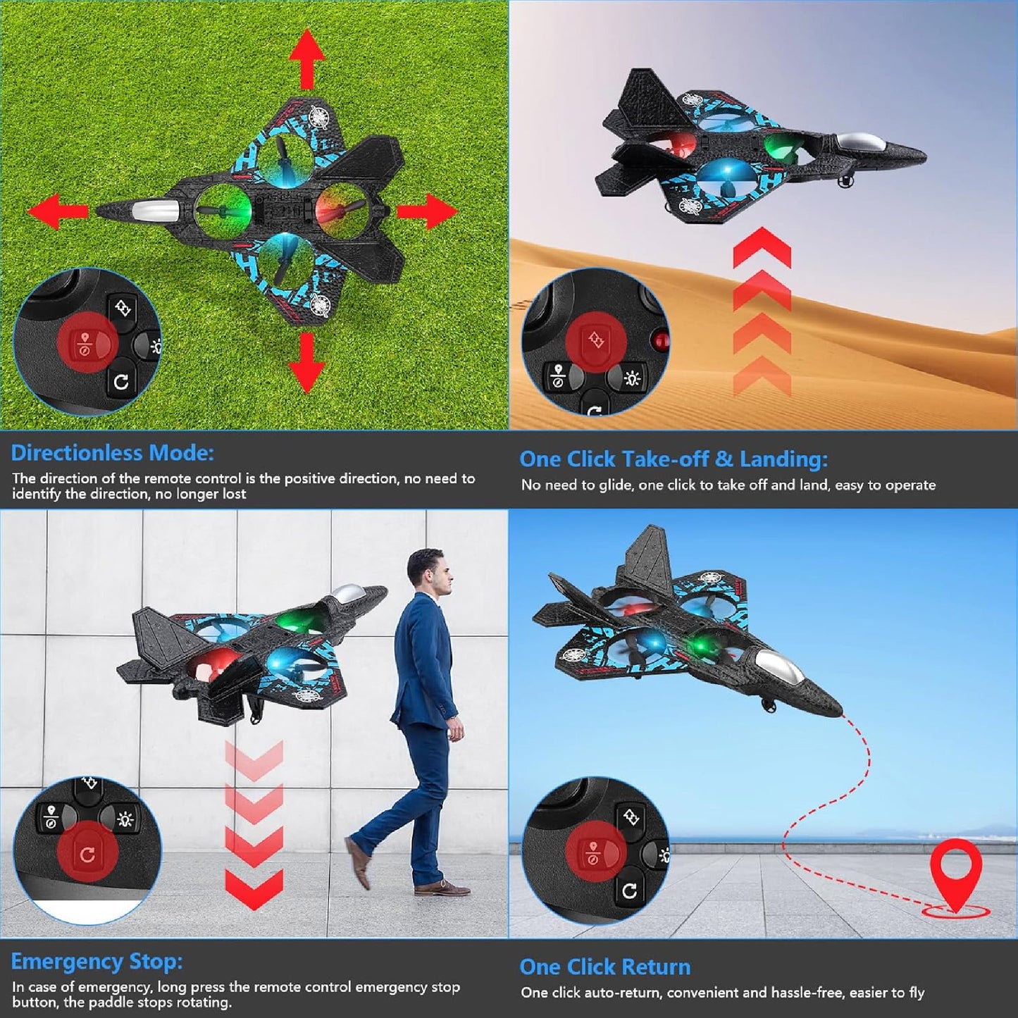 Avión Dron Control Remoto Anti Golpes